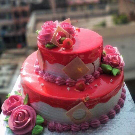 best two storyed strawberry cakes in dang nepal