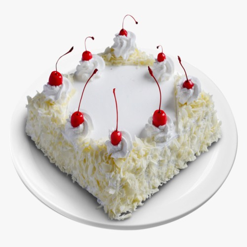 order square shaped white forest cakes in tulsipur dang nepal